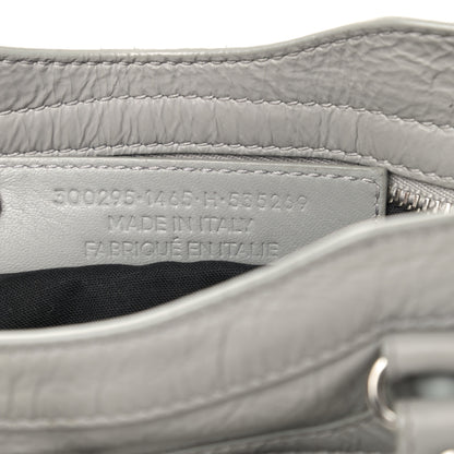 Balenciaga Matte Goatskin Rubber Covered Classic Hardware Mini City Gris Glace 8 of 11