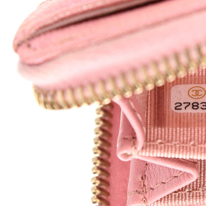 Chanel Iridescent Caviar Quilted Zip Coin Purse Pink 8 of 9