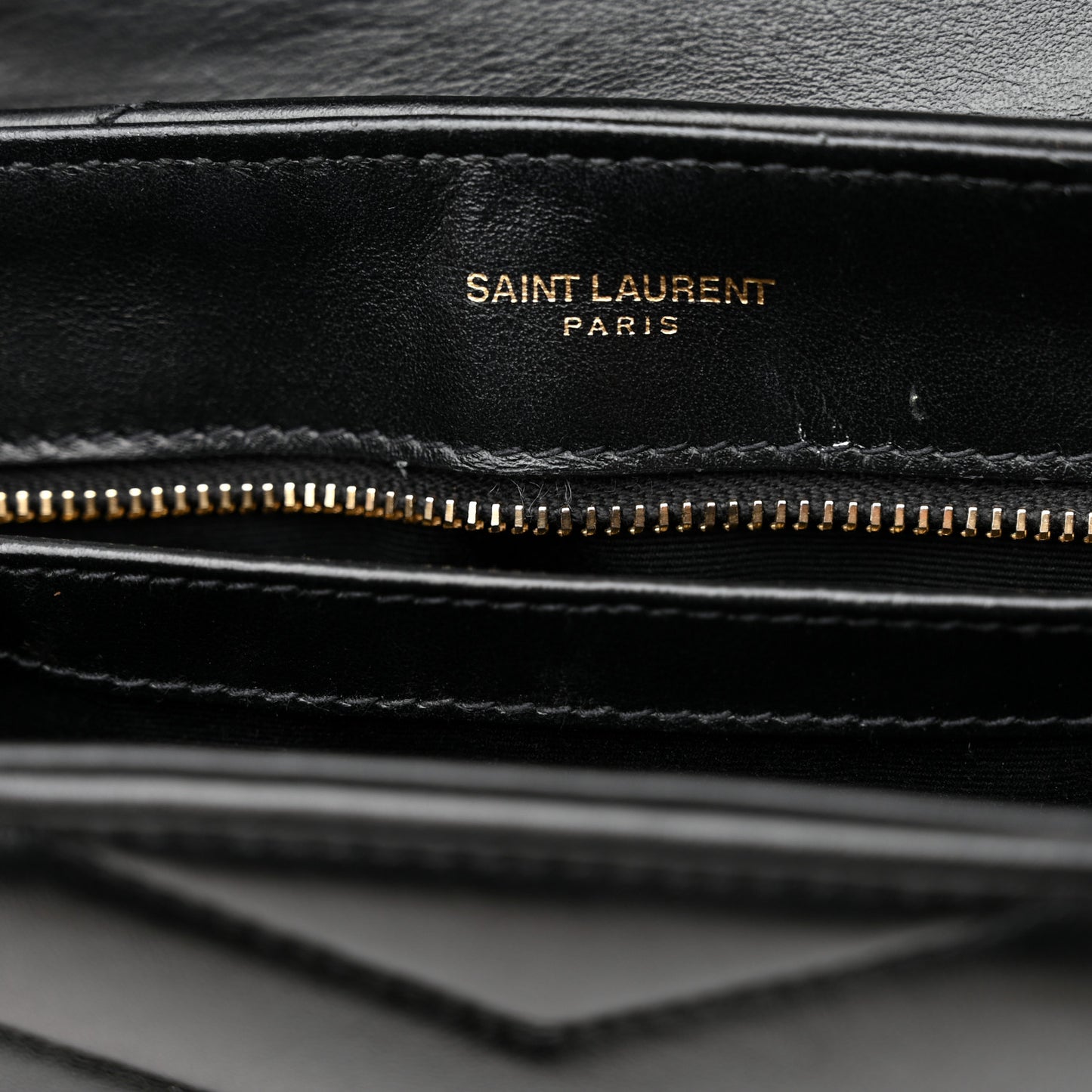 Calfskin Y Quilted Monogram Toy Loulou Crossbody Bag Black