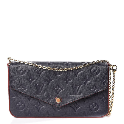 Louis Vuitton Empreinte Pochette Felicie Chain Wallet Marine Rouge 1 of 16