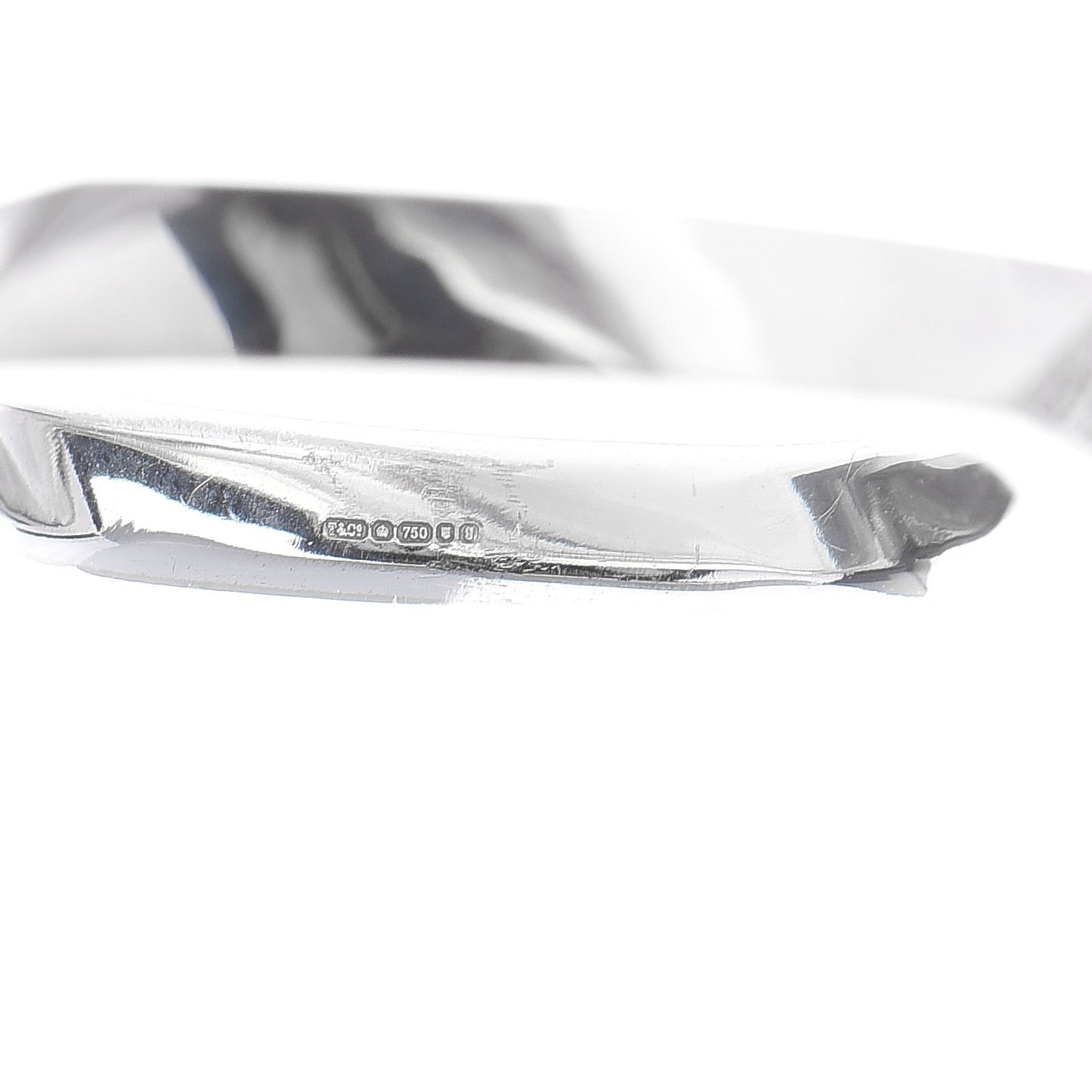 18K White Gold Diamond Frank Gehry Torque Ring 57 8