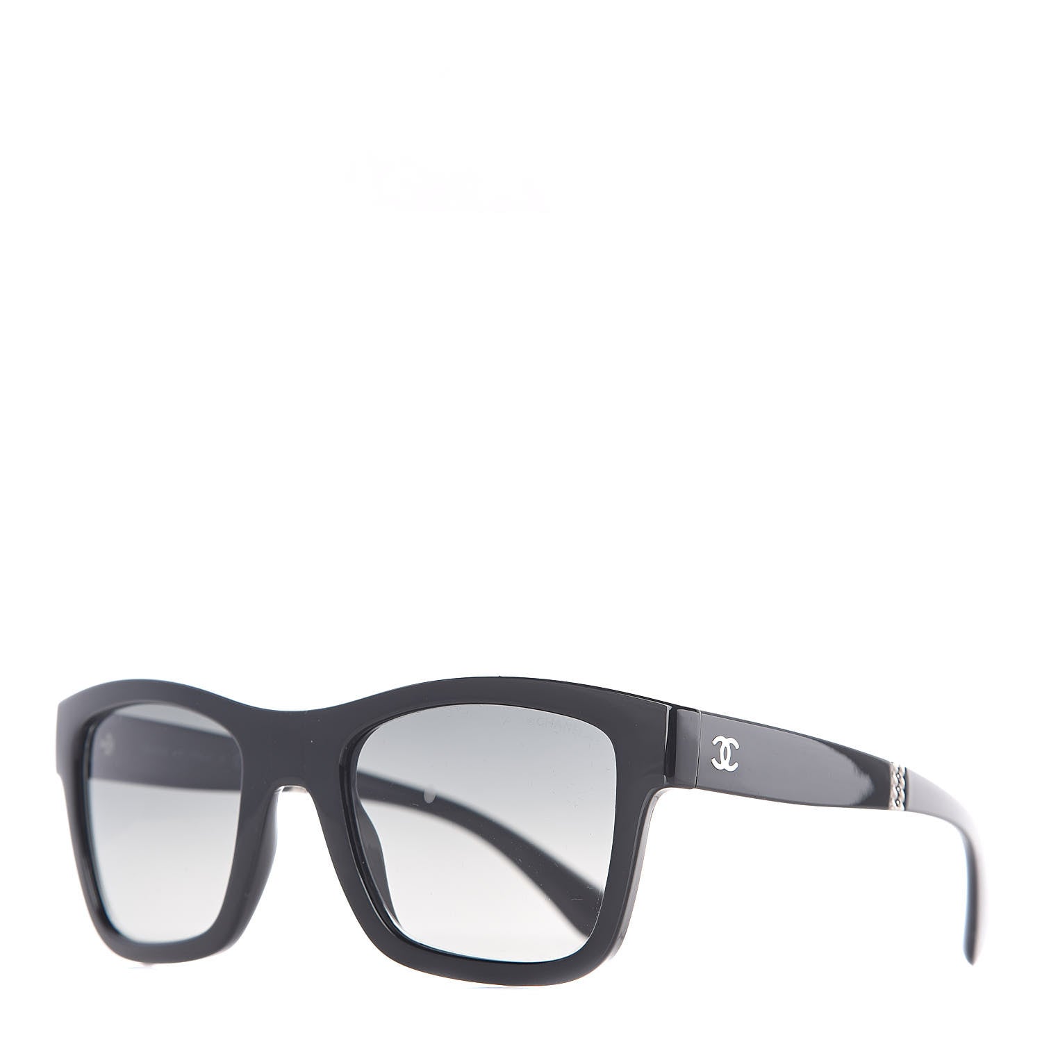 Chanel Nylon Metal Square Folding Sunglasses 6053 Black 1 of 7