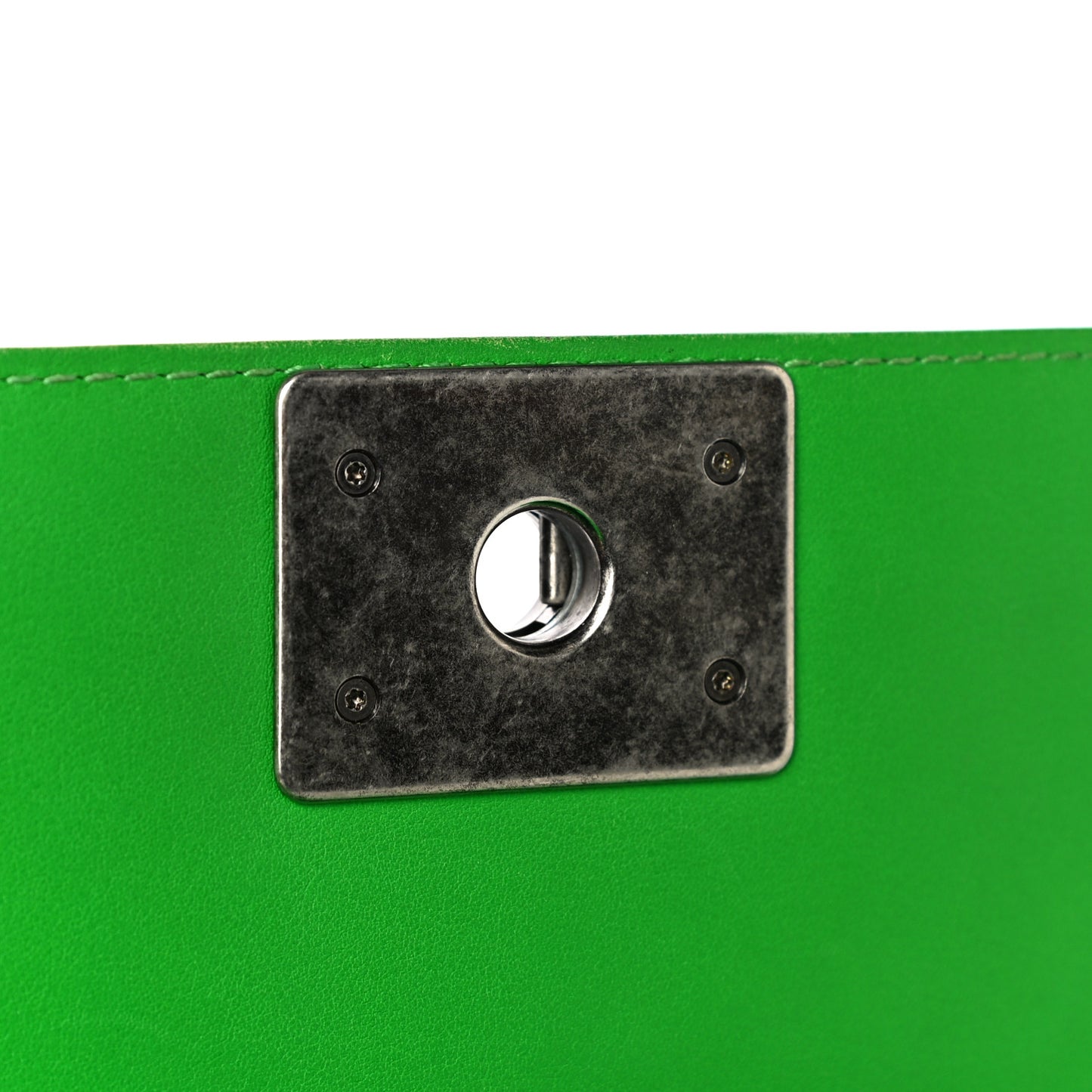Patent Quilted Small Boy Flap Green