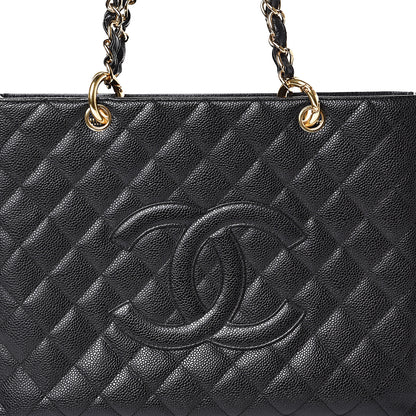 Chanel Caviar Quilted Grand Shopping Tote GST Black 7 of 13