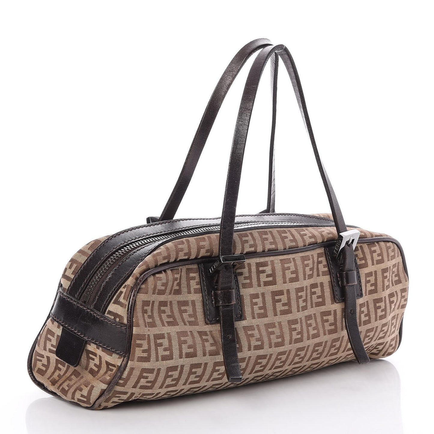 Zucchino Small Buckle Tote Bag Dark Tobacco