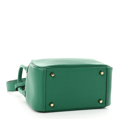 Hermes Taurillon Clemence Mini Lindy 20 Vert Vertigo 4 of 10