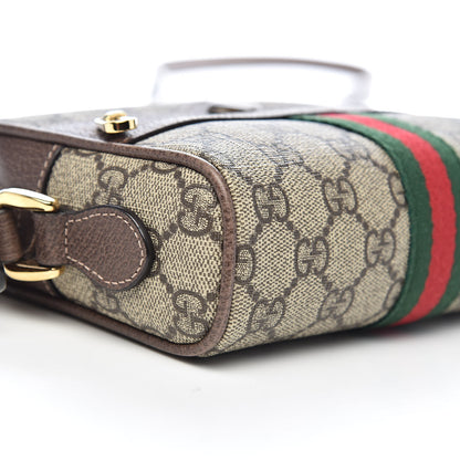 Gucci GG Supreme Monogram Web Mini Ophidia Shoulder Bag Brown 8 of 11