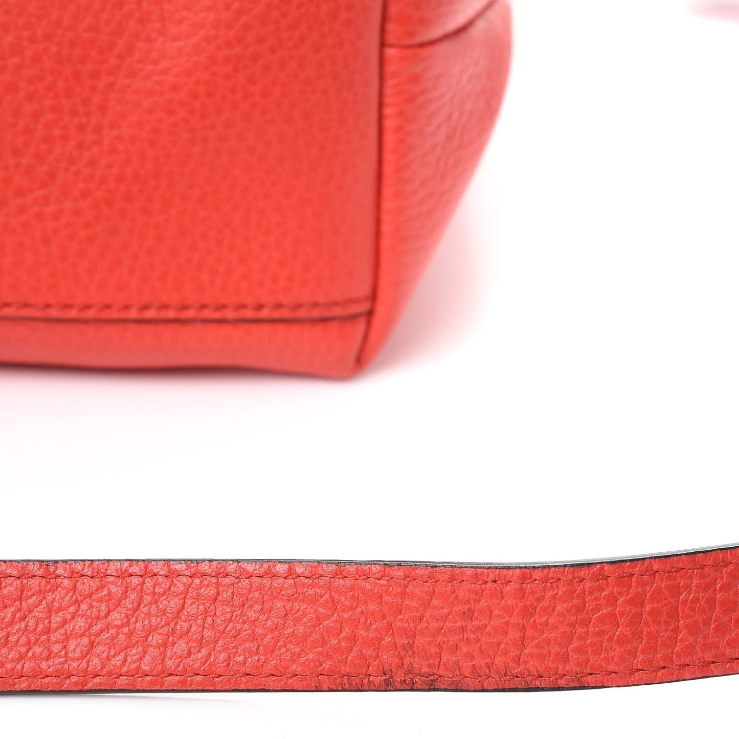 Calfskin Bamboo Tassel Top Handle Tote Red