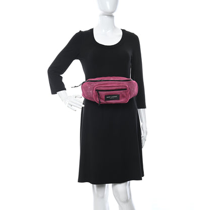 Saint Laurent Nylon Mesh SLP Belt Bag Fuchsia 2 of 8