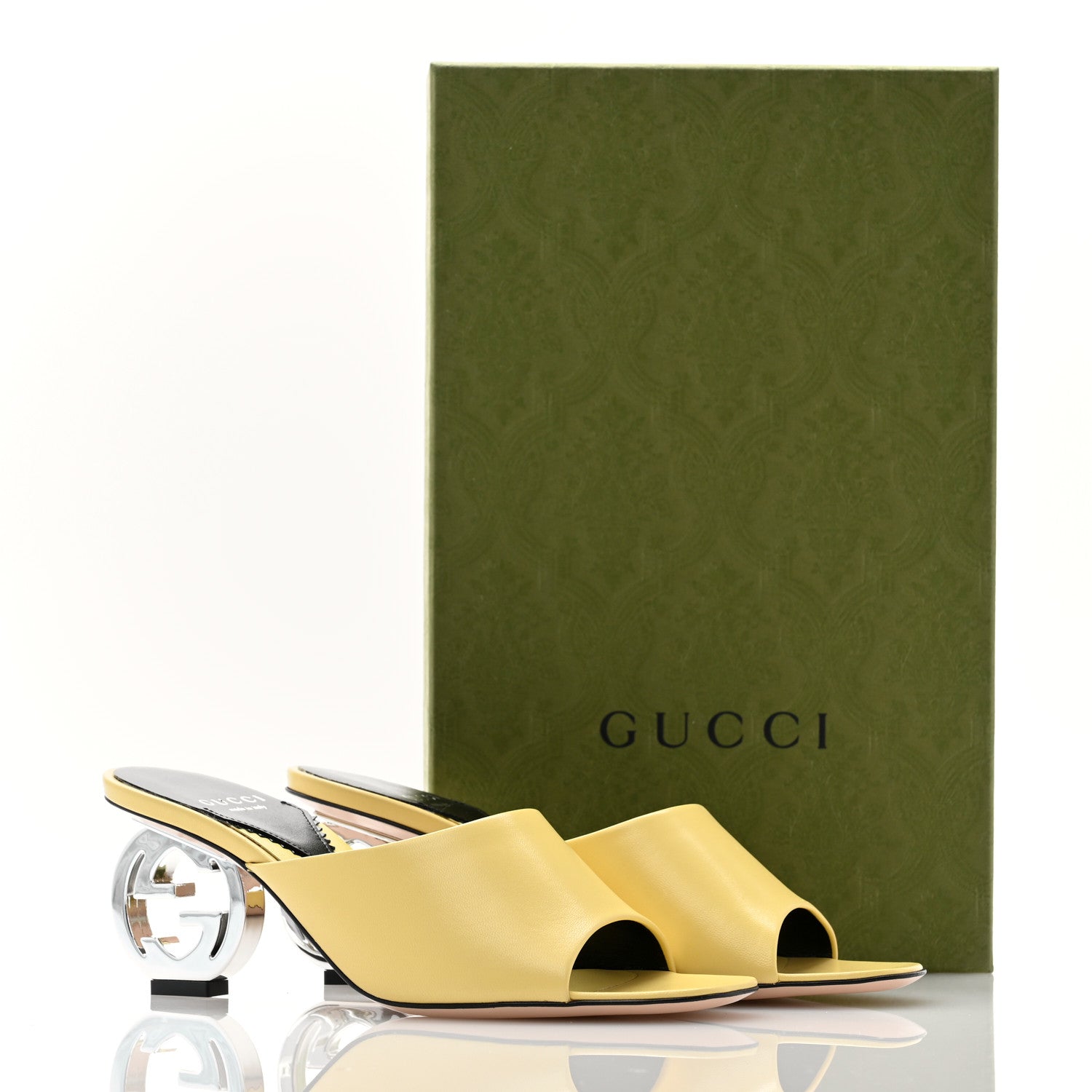 Gucci Malaga Kid Interlocking G Sandals 36.5 Banana 9 of 9