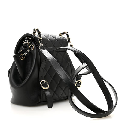 Chanel Lambskin Quilted Small Duma Drawstring Backpack Black 3 of 10