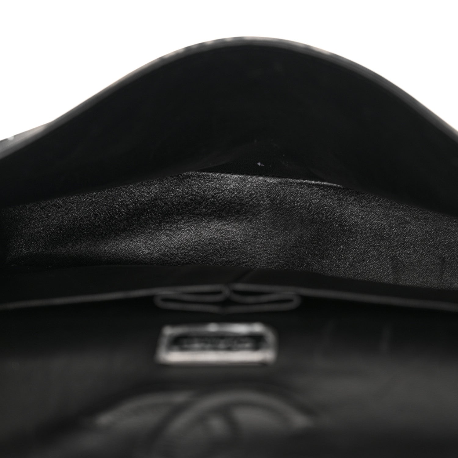 Chanel Metallic Lambskin Painted Feministe Newsprint Medium Double Flap So Black 5 of 14