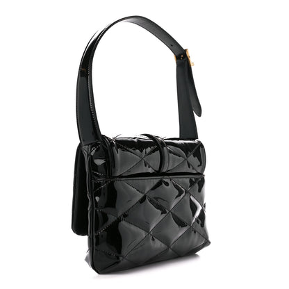 Saint Laurent Patent Quilted Le 57 Diamond Shoulder Bag Black 3 of 10