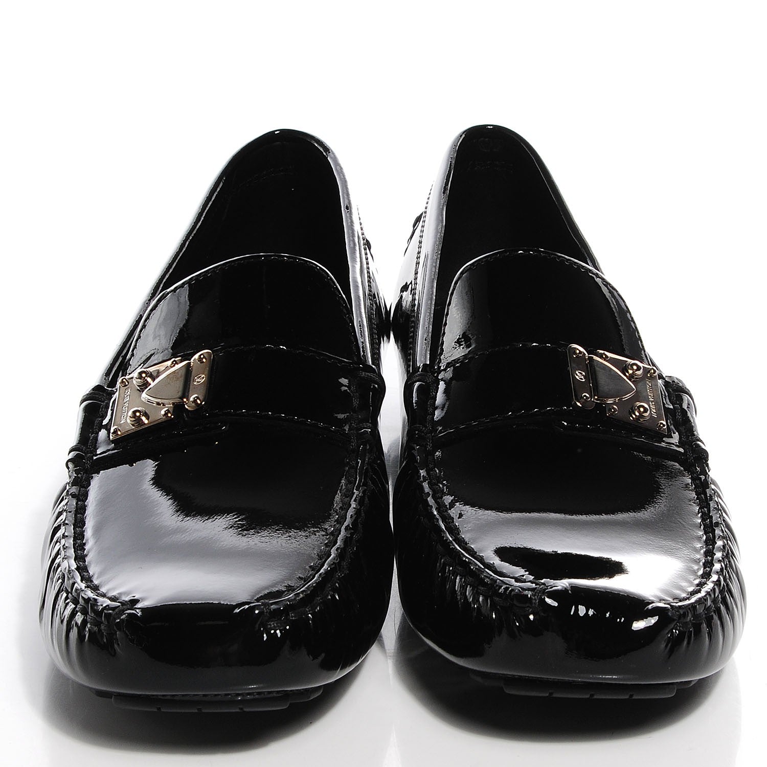 Louis Vuitton Patent Lombok Mocassin Loafers 37 Black 2 of 7