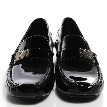 Louis Vuitton Patent Lombok Mocassin Loafers 37 Black 2 of 7