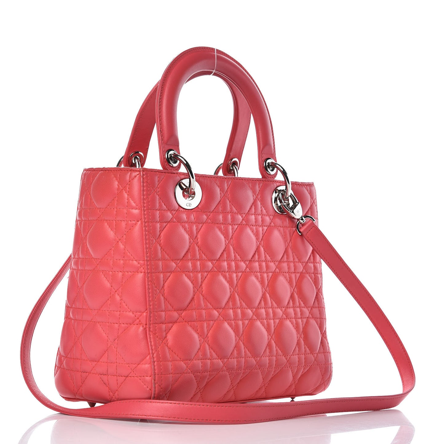 Lambskin Cannage Medium Lady Dior Pink