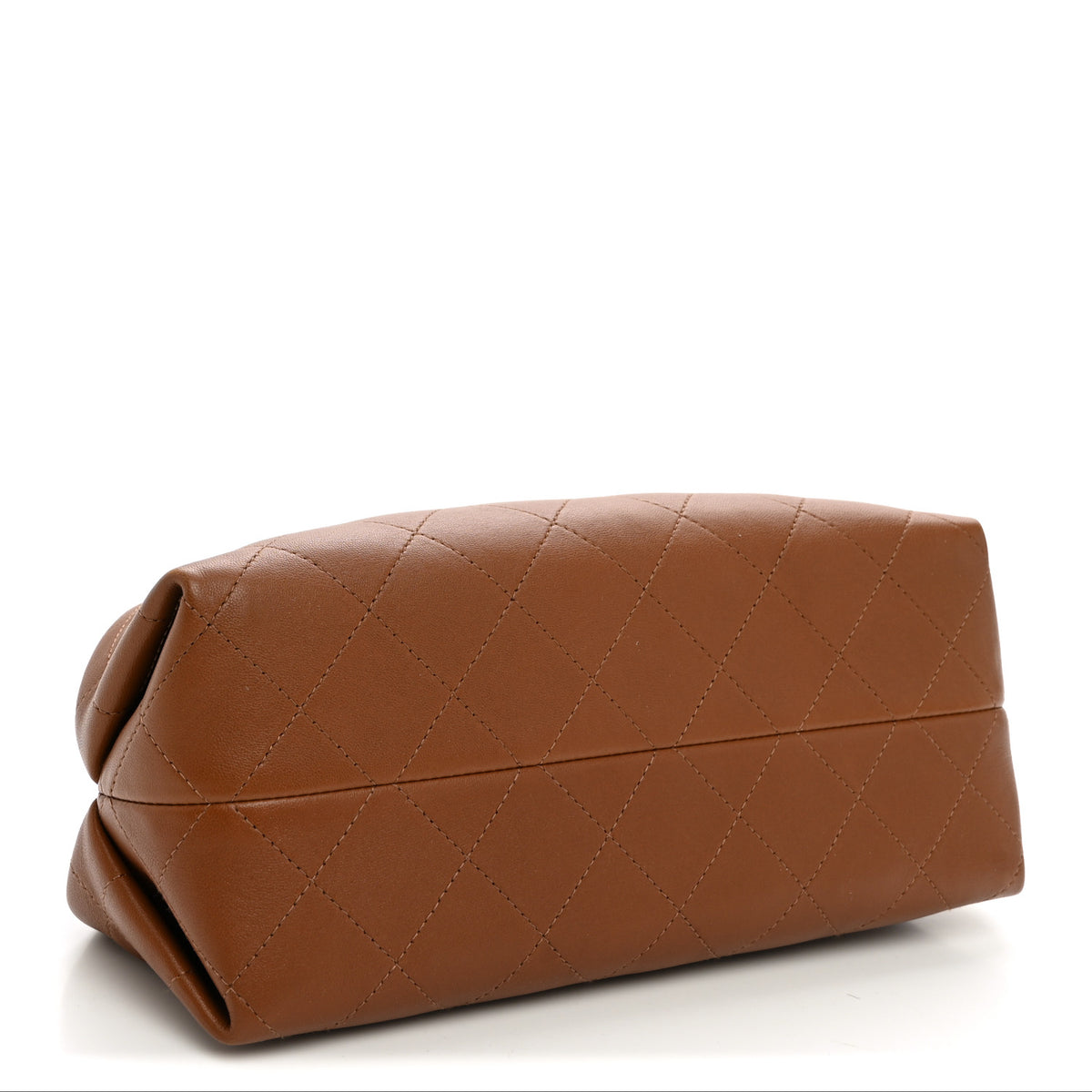 Chanel Lambskin Stitched Clutch With Chain Brown 4 of 10