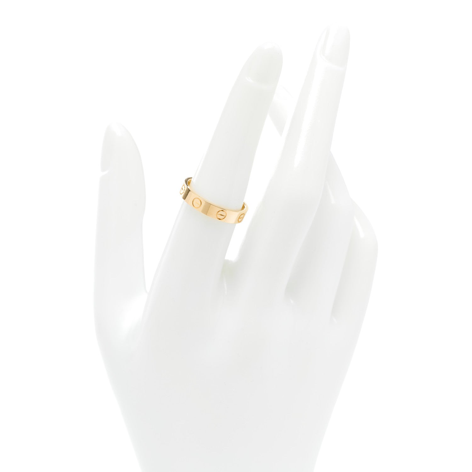 Cartier 18K Yellow Gold 3.5mm LOVE Wedding Band Ring 53 6.5 2 of 3