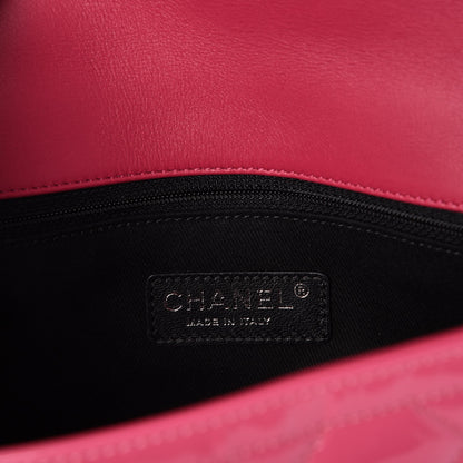 Chanel Patent Quilted Large Coco Shine Flap Pink 6 of 7