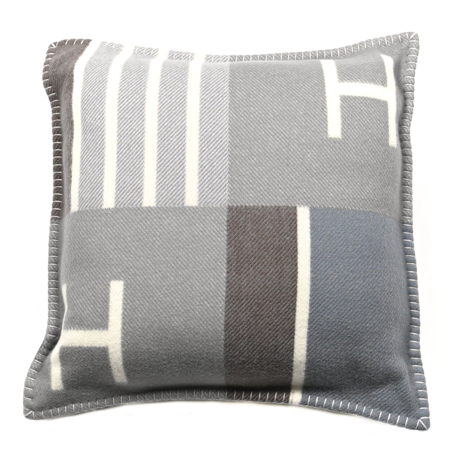 Wool Cashmere Avalon Vibration Pillow PM Ecru Gris