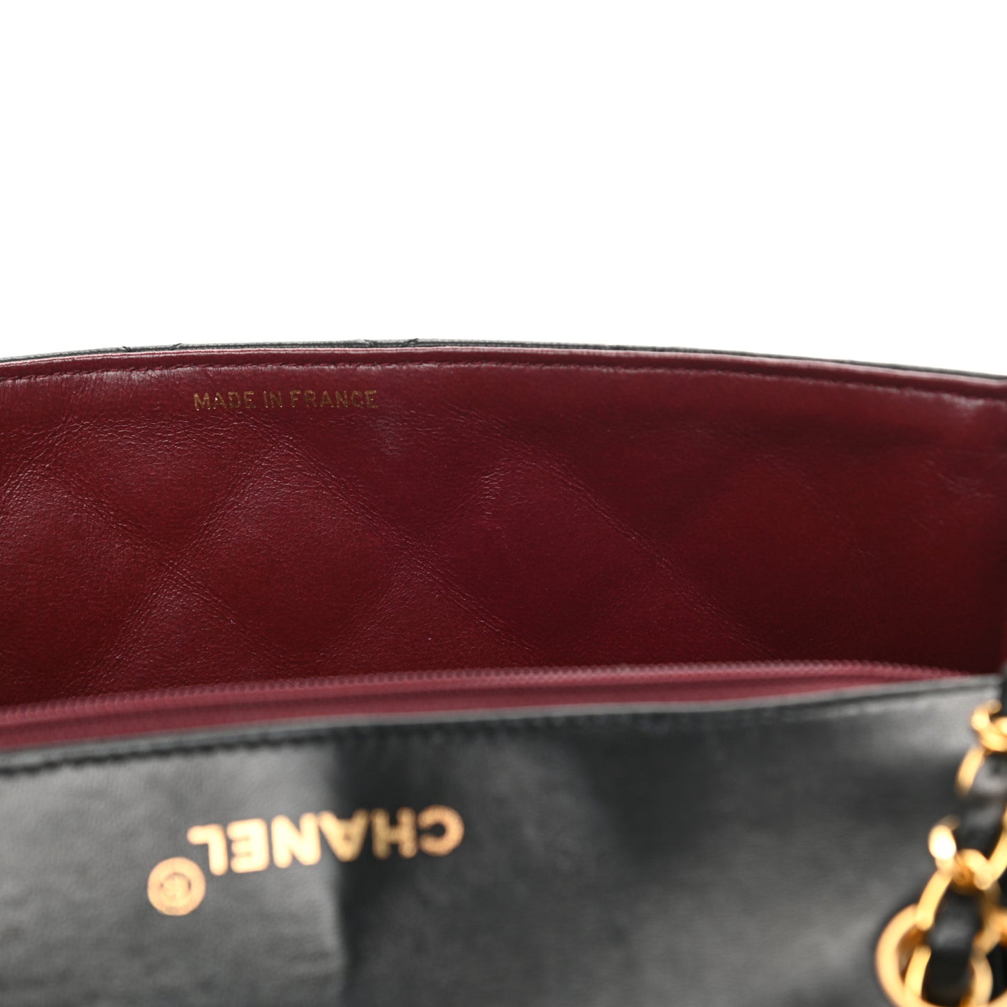 Lambskin Medium Single Flap Black
