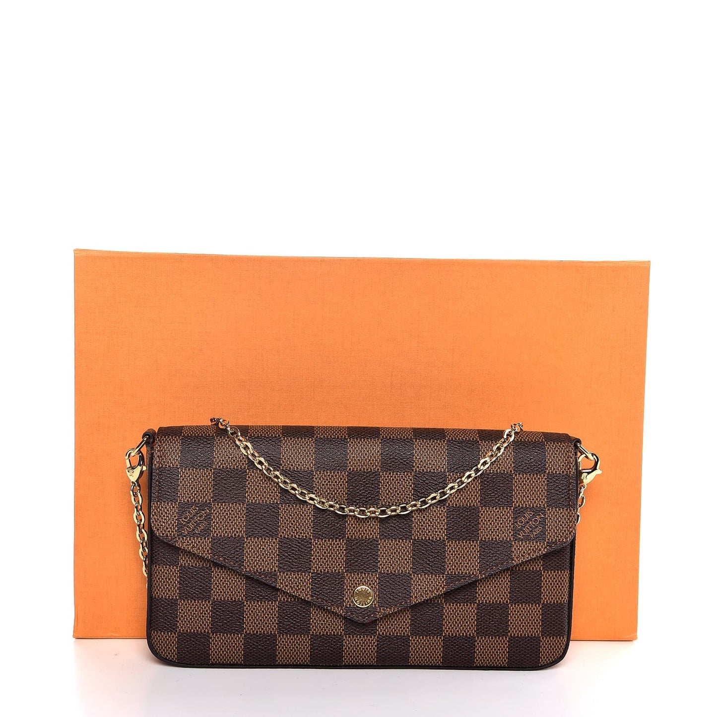 Damier Ebene Pochette Felicie Chain Wallet