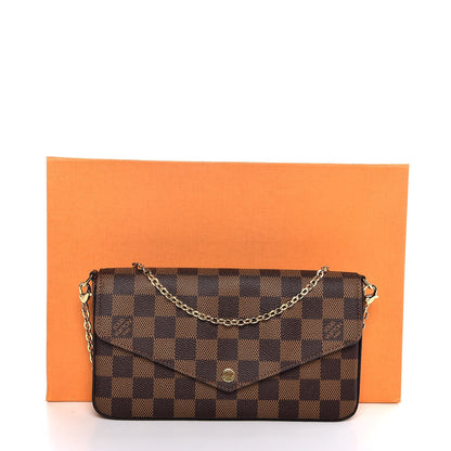 Louis Vuitton Damier Ebene Pochette Felicie Chain Wallet 11 of 11
