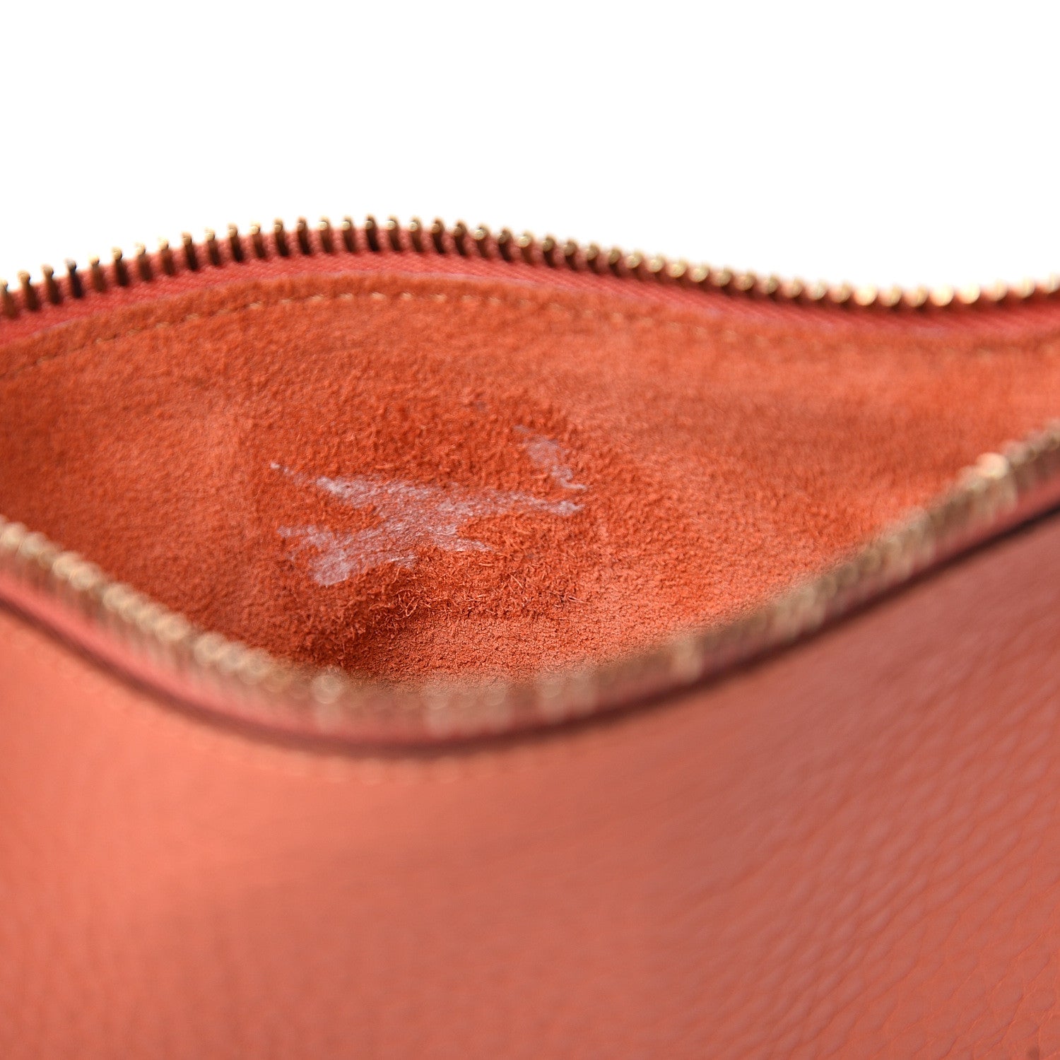 Valentino Garavani Calfskin Rockstud Zip Pouch Orange 5 of 6