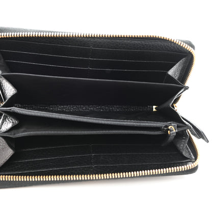 Gucci Dollar Calfskin GG Marmont Zip Around Wallet Black 5 of 8