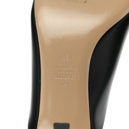 Valentino Garavani Calfskin Roman Stud 65mm Mules 38 Black 6 of 9