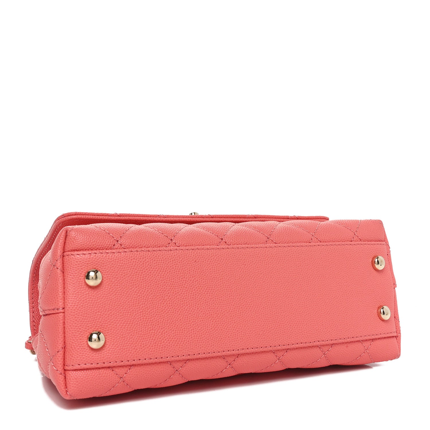 Chanel Caviar Quilted Mini Coco Handle Flap Coral 4 of 11