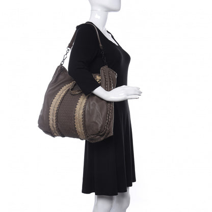 Bottega Veneta Nappa Intrecciato Ayers Convertible Tote Grey 2 of 8