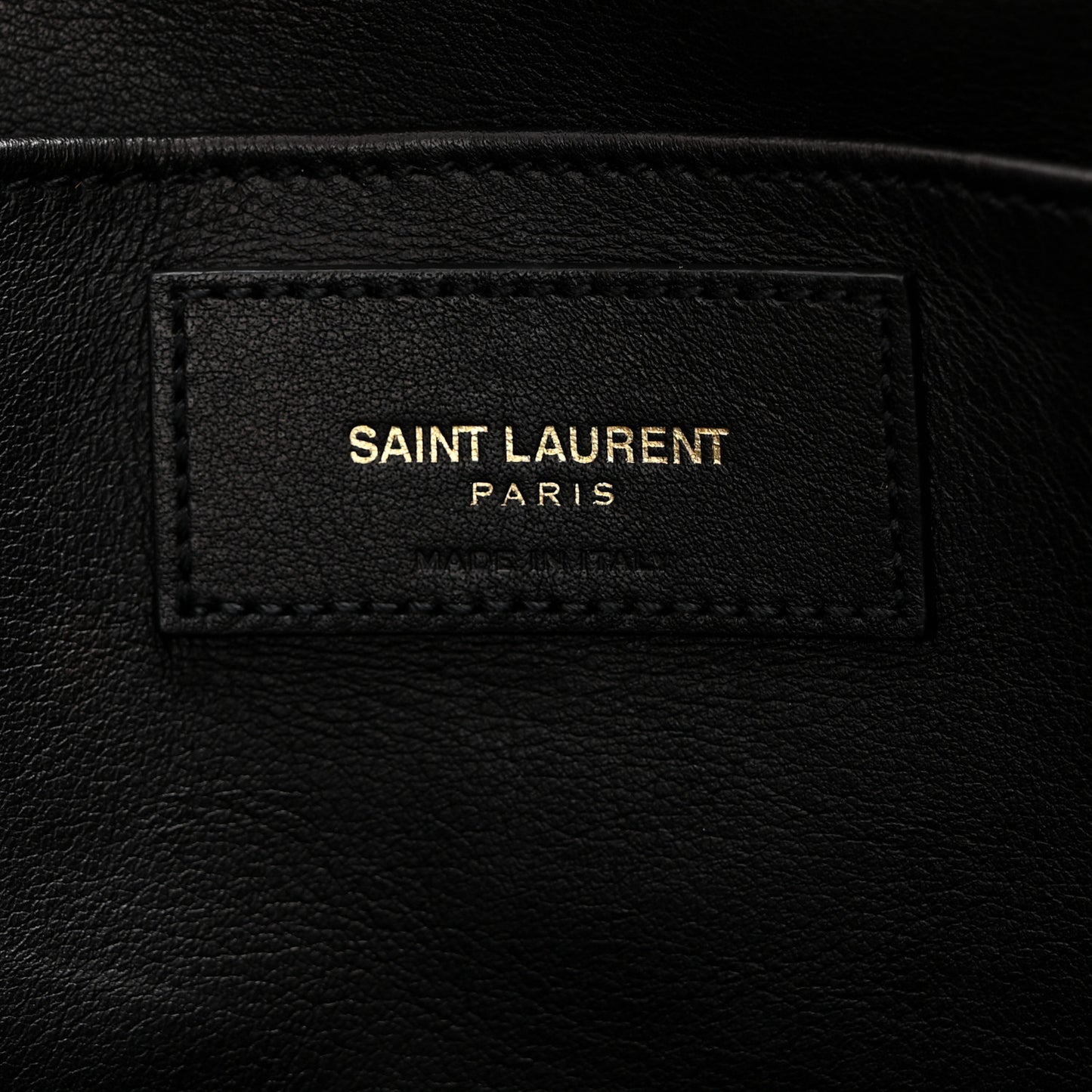 SAINT LAURENT Calfskin Monogram Baby Downtown Cabas Black