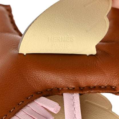 Hermes Milo Lambskin Grigri Rodeo Pegase Horse Bag Charm PM Gold Rose Darling 3 of 5