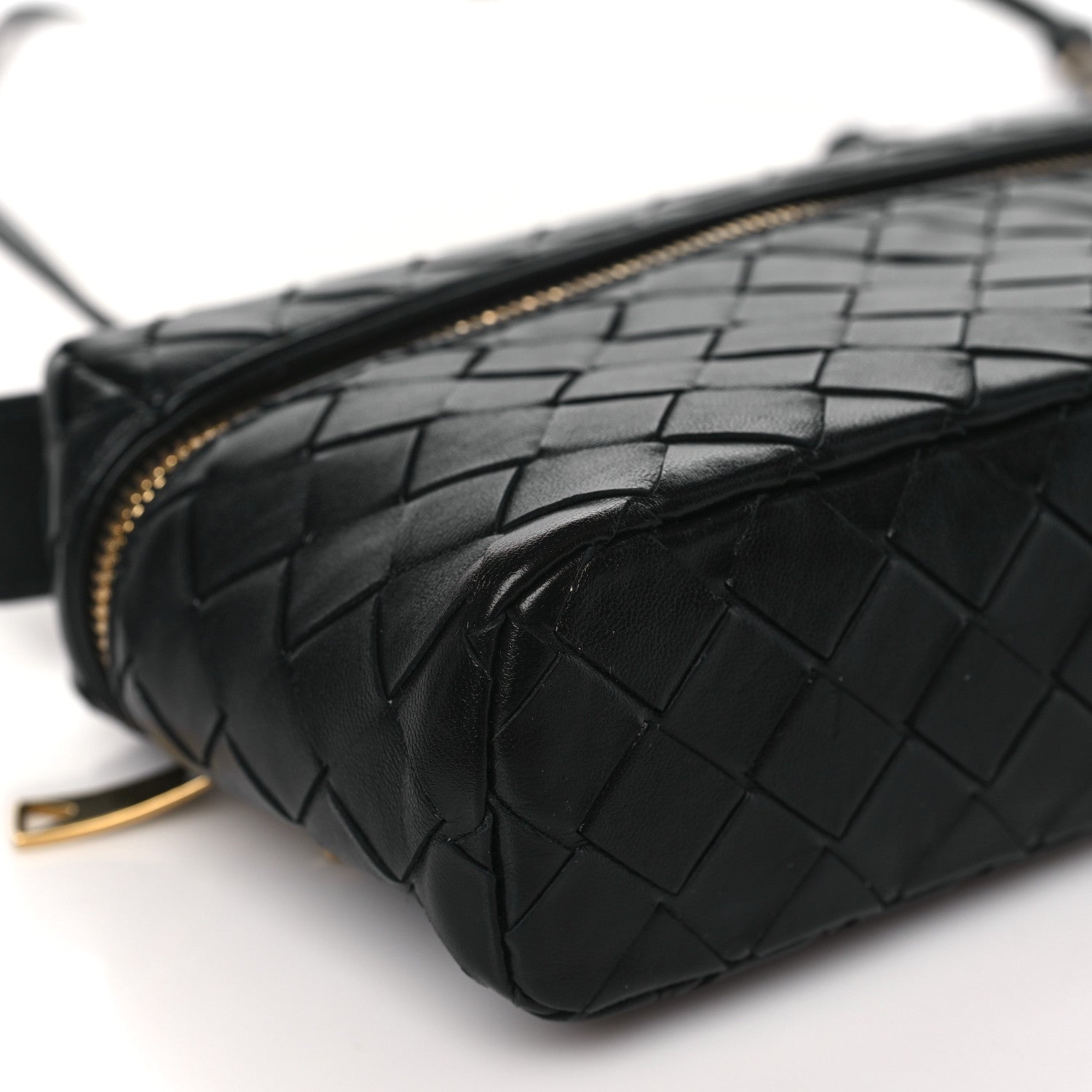 Bottega Veneta Calfskin Intrecciato Bang Bang Vanity Case Black 8 of 9