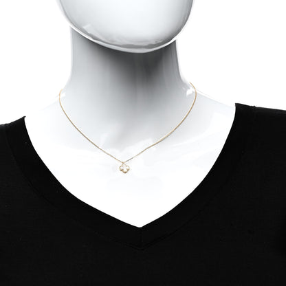 Van Cleef & Arpels 18K Yellow Gold Mother of Pearl Sweet Alhambra Pendant Necklace 2 of 6