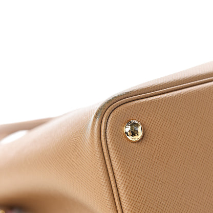Prada Saffiano Cuir Medium Double Bag Caramel 11 of 16