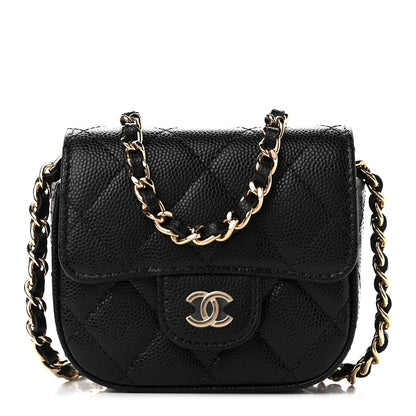 Chanel Caviar Quilted Mini Clutch With Chain Black 1 of 9