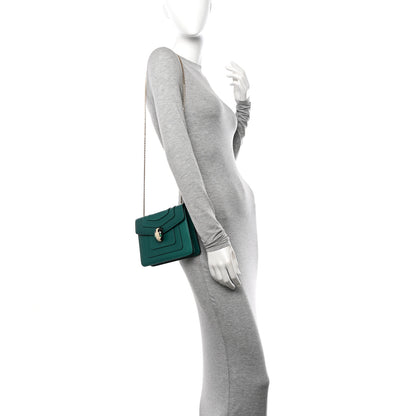 Bulgari Calfskin Small Serpenti Forever Snake Strap Crossbody Bag Emerald Green 3 of 11