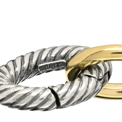 David Yurman Sterling Silver 18K Yellow Gold 18mm Extra Large Oval Link Bracelet 3 of 3