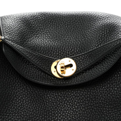 Hermes Taurillon Clemence Lindy 26 Black 8 of 10