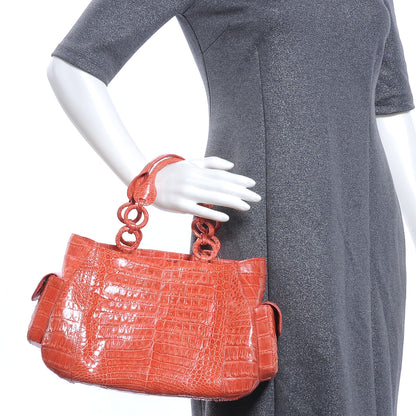 Nancy Gonzalez Crocodile Handbag Orange 2 of 6