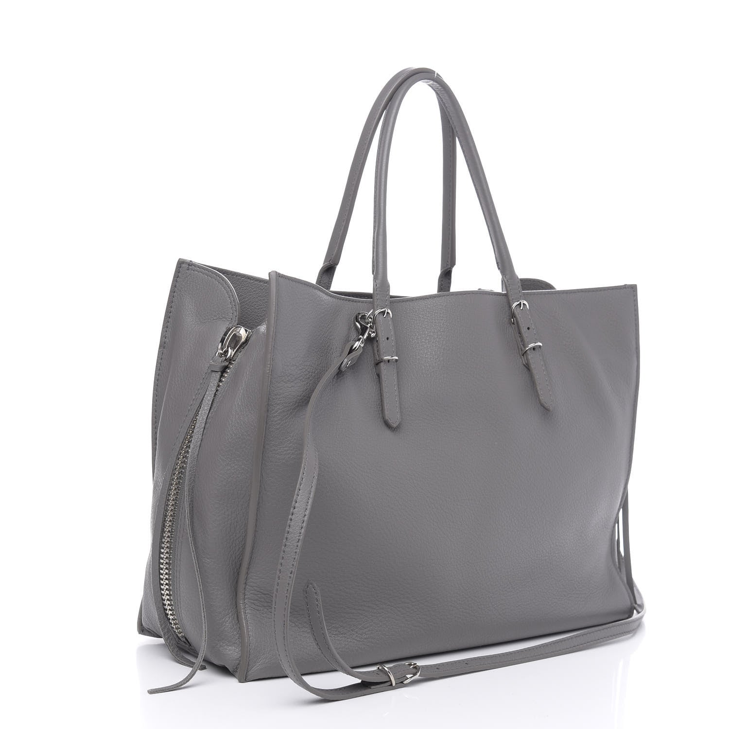 Balenciaga Veau Papier B4 Zip Around Tote Gris Acier 3 of 11