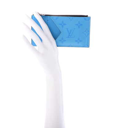 Louis Vuitton Taigarama Coin Card Holder Blue Lagoon 2 of 7