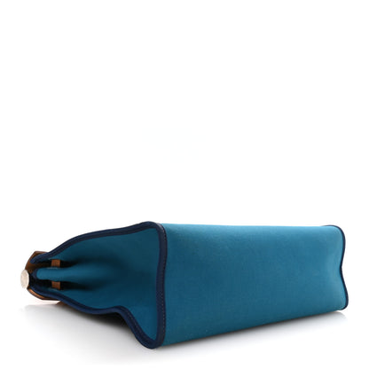 Hermes Toile Officier Vache Hunter Herbag Zip PM 31 Bleu Izmir Fauve 5 of 12