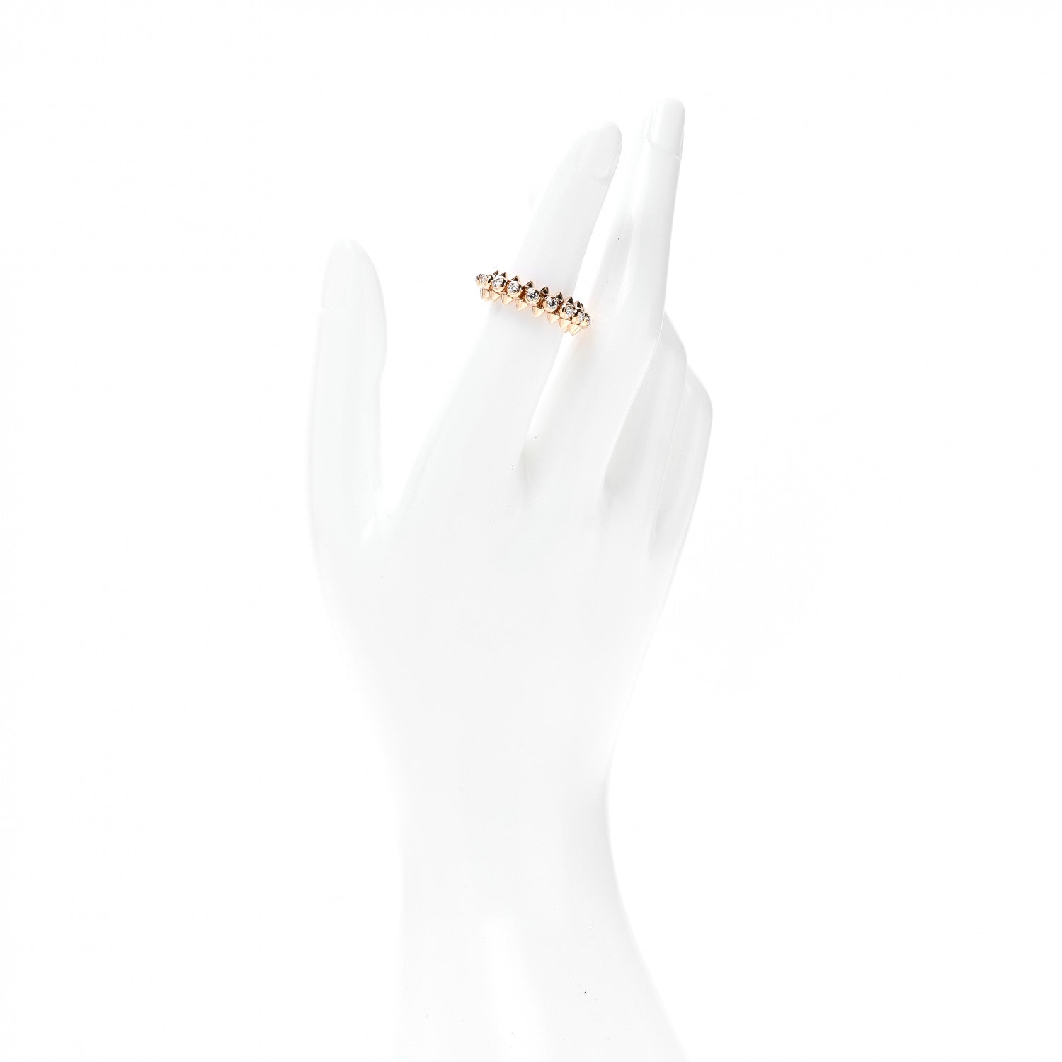 Cartier 18K Pink Gold Diamond Clash De Cartier Ring 49 5 2 of 5