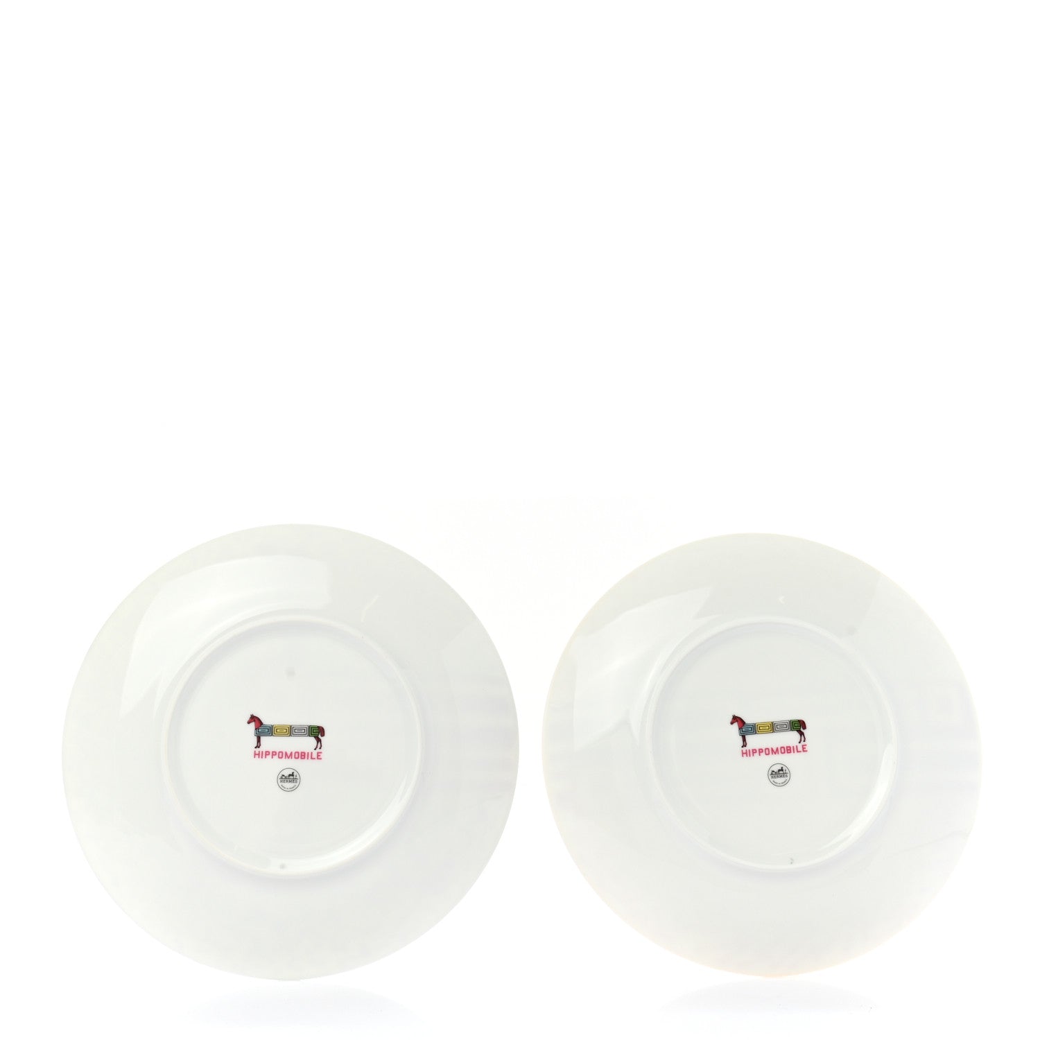 Hermes Porcelain Hippomobile Dessert Plate Set of 2 3 of 6
