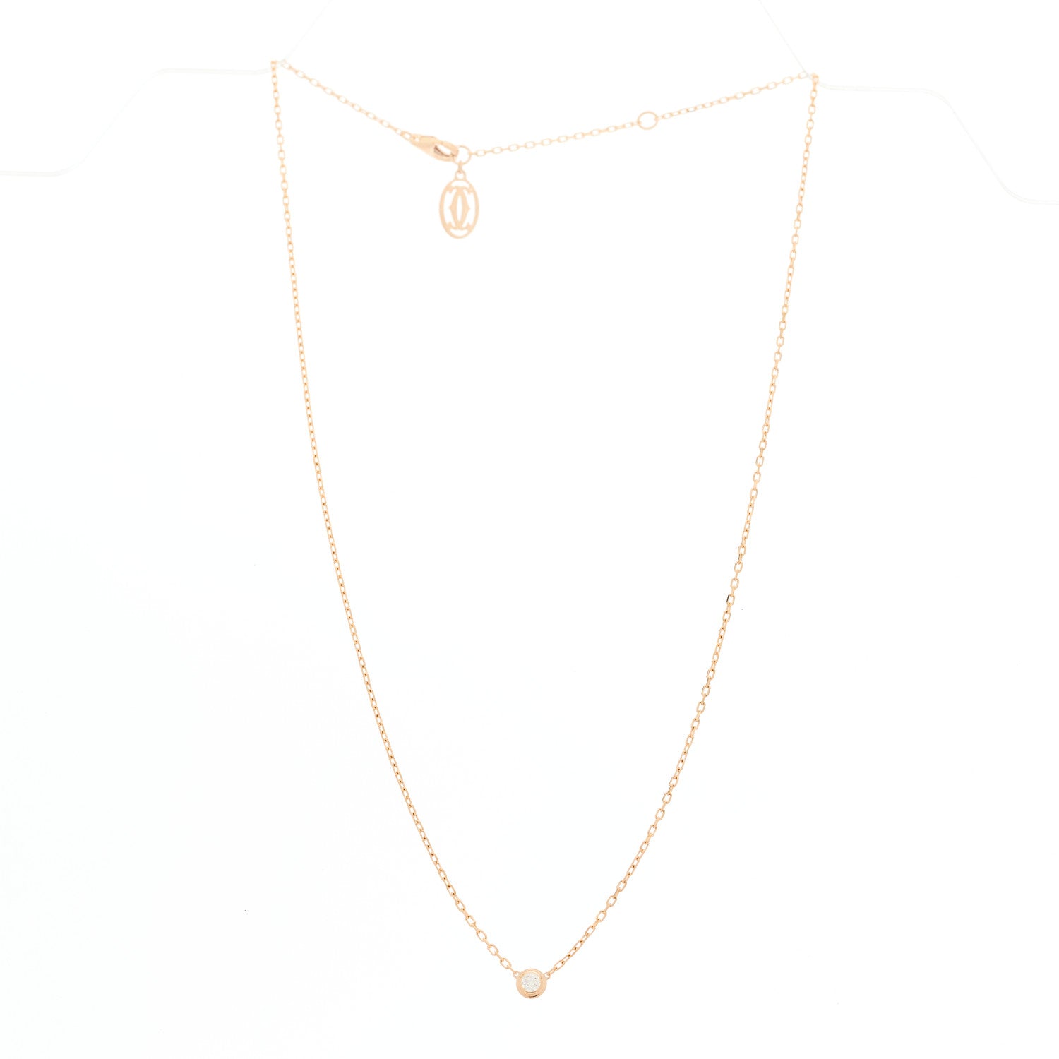 Cartier 18K Pink Gold Diamond SM D'Amour Pendant Necklace 3 of 6
