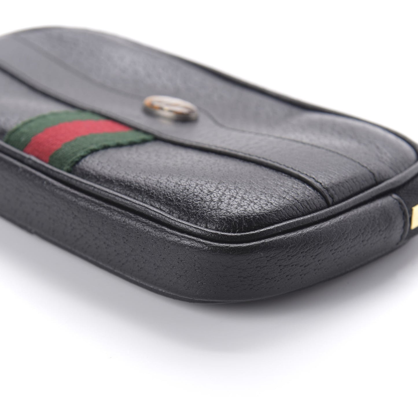 Grained Calfskin Ophidia Belted iPhone Case 85 34 Black