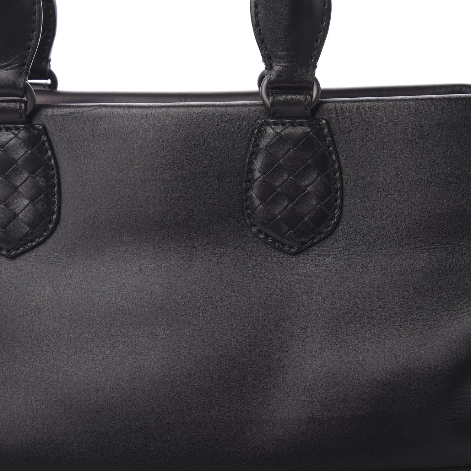 Bottega Veneta Calfskin Ducale Top Handle Bag Black 9 of 9